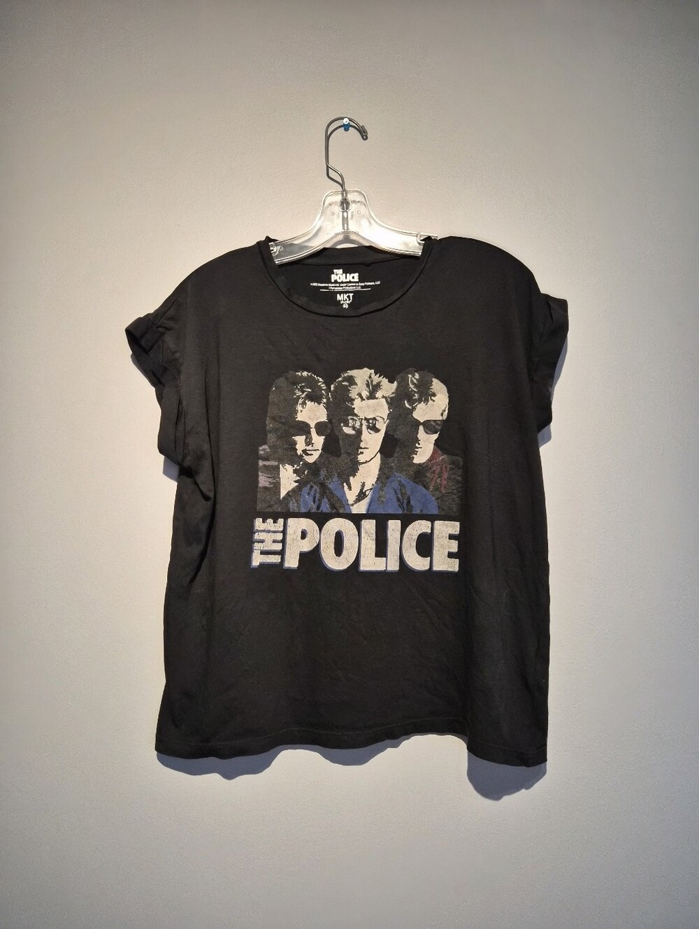 The Police Black Graphic T-Shirt | Size Medium